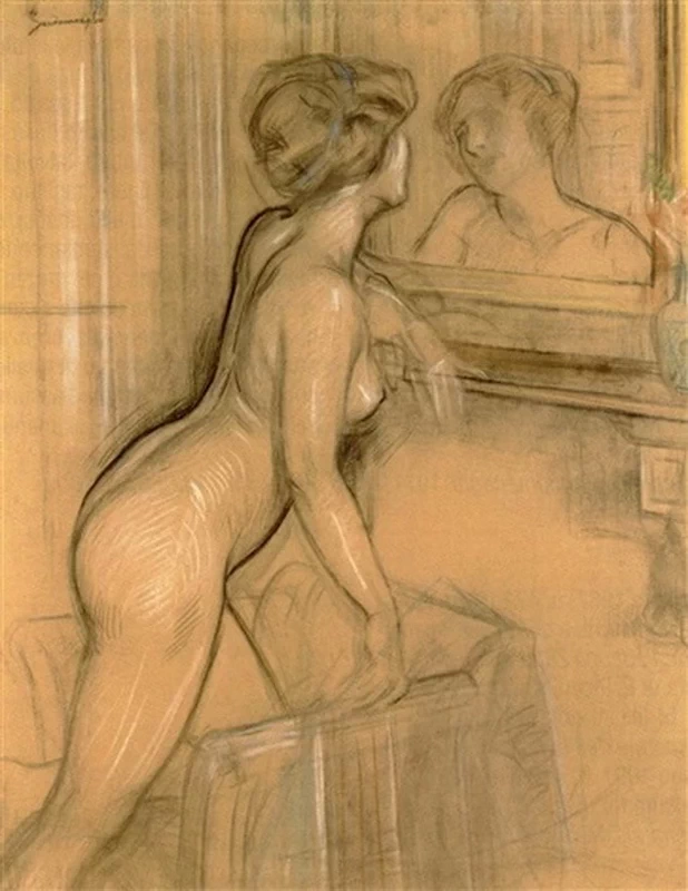Donna allo specchio